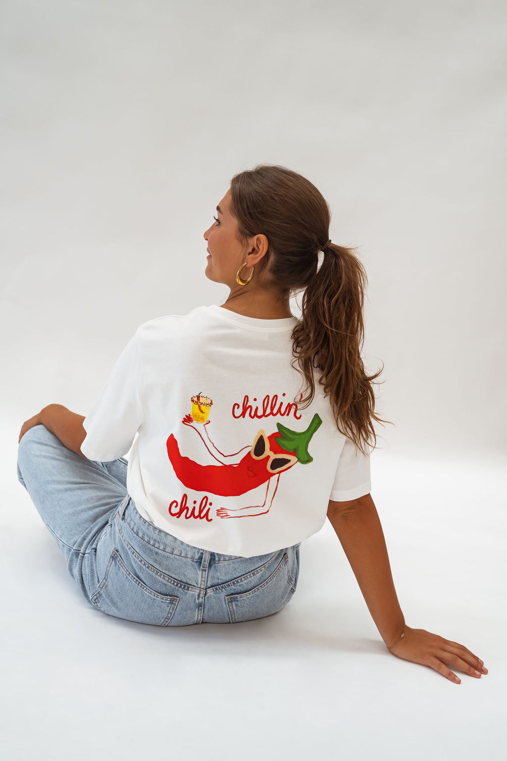 T-shirt Piment - blanc et rouge