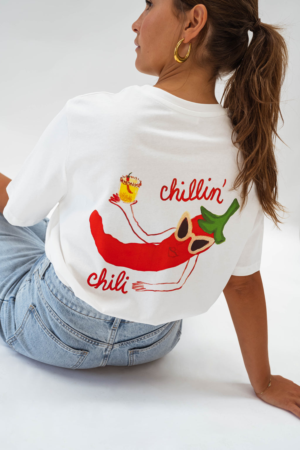 T-shirt Piment - blanc et rouge