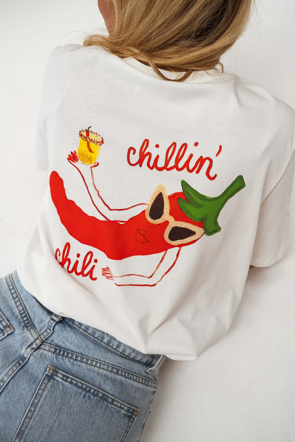 T-shirt Piment - blanc et rouge