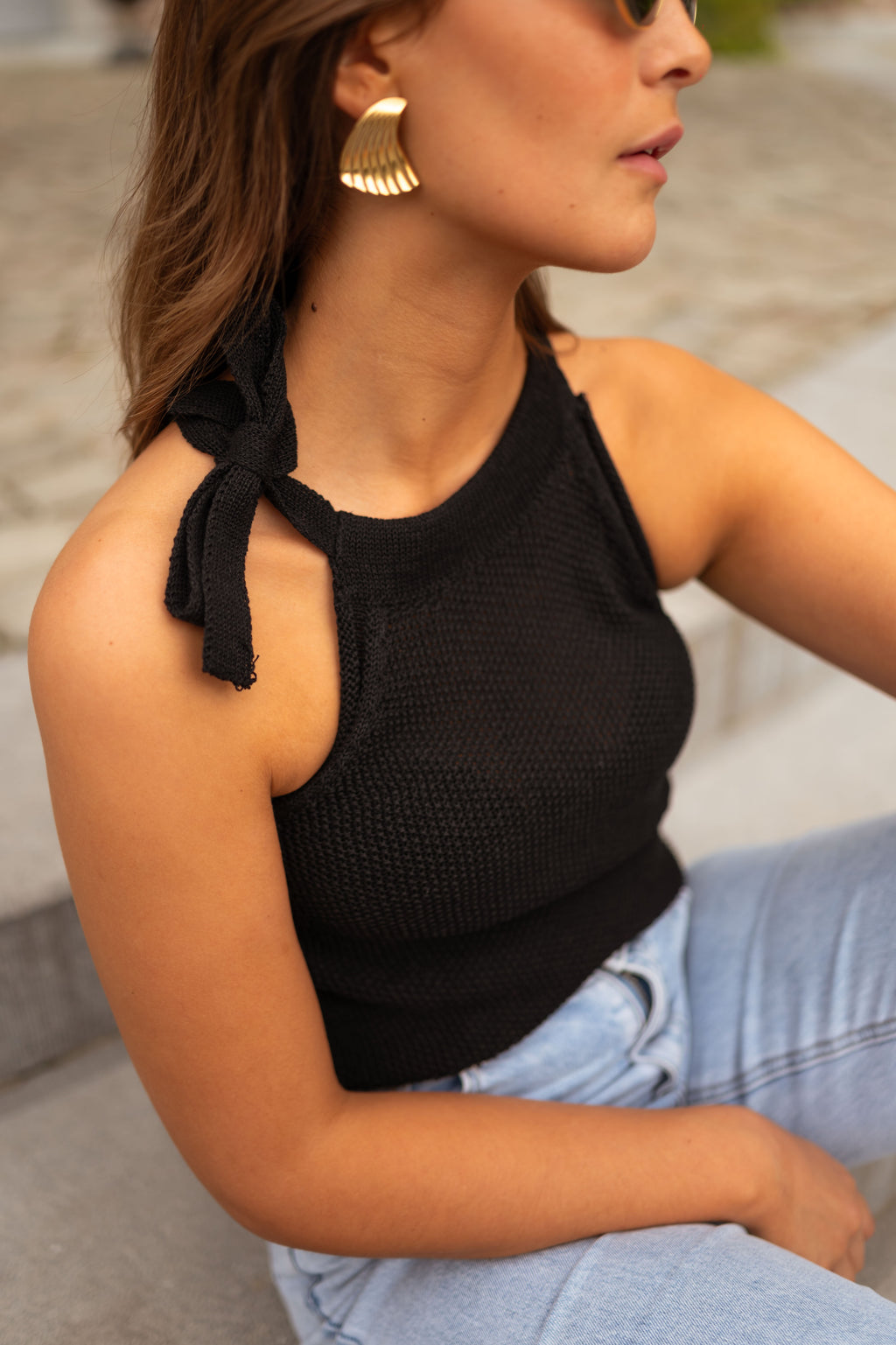 Ashley top - black
