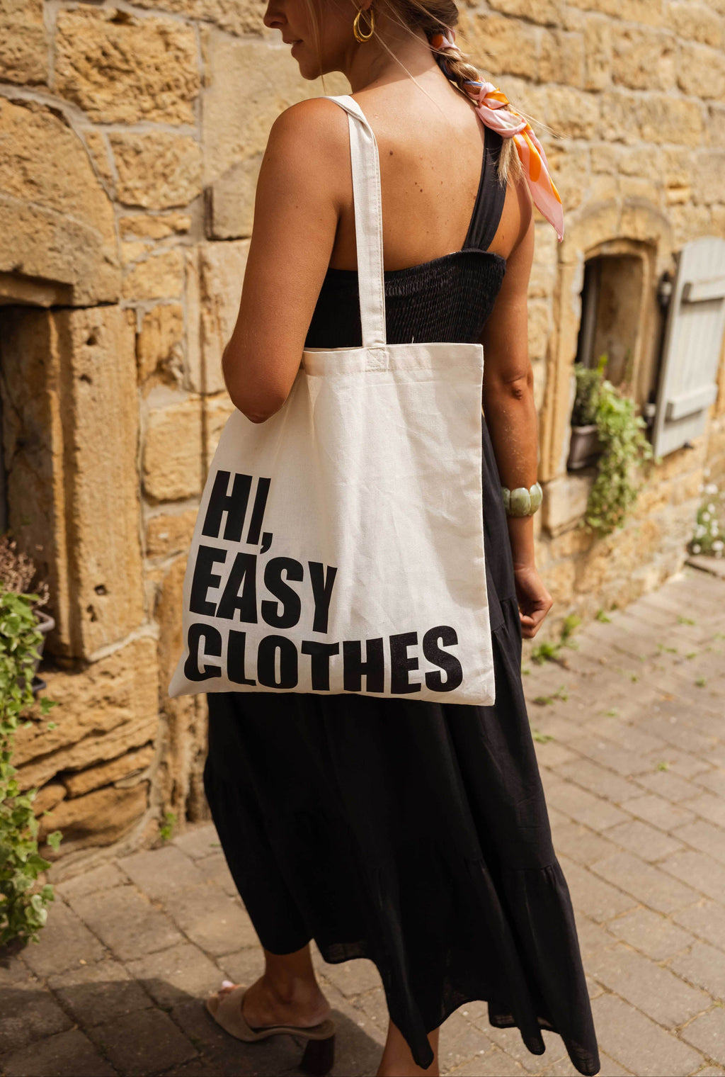 Tote bag EASY CLOTHES - beige et noir