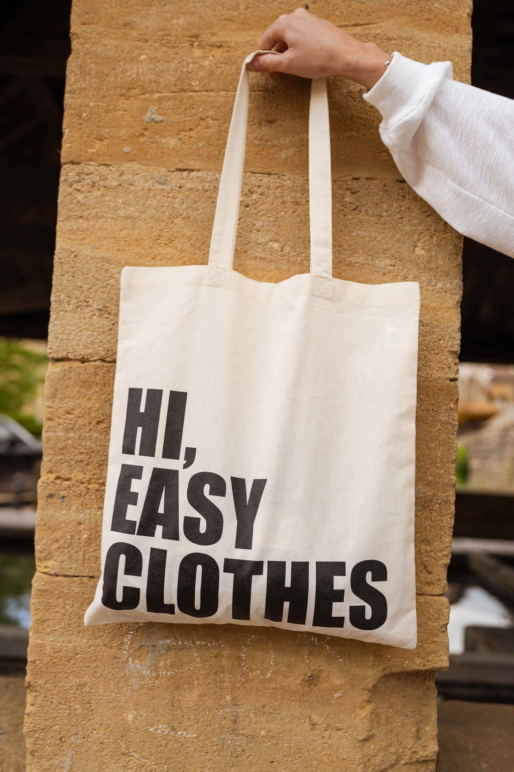 Tote bag EASY CLOTHES - beige et noir