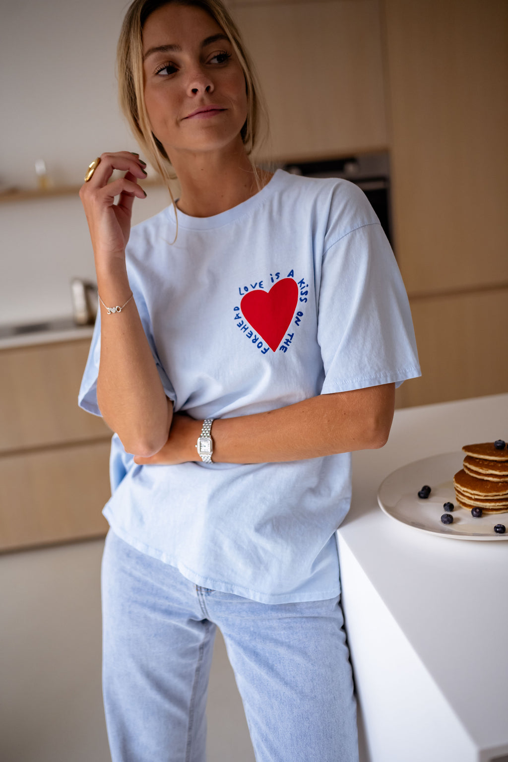 T-shirt Mona - bleu ciel