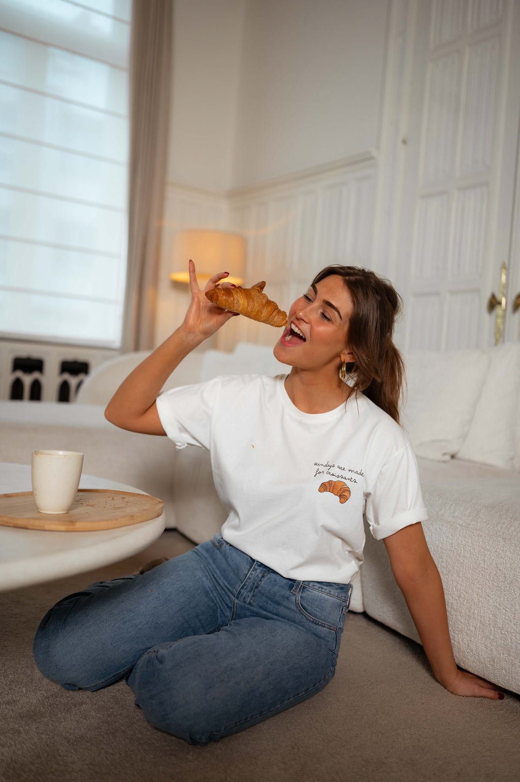 Croissant t-shirt - white