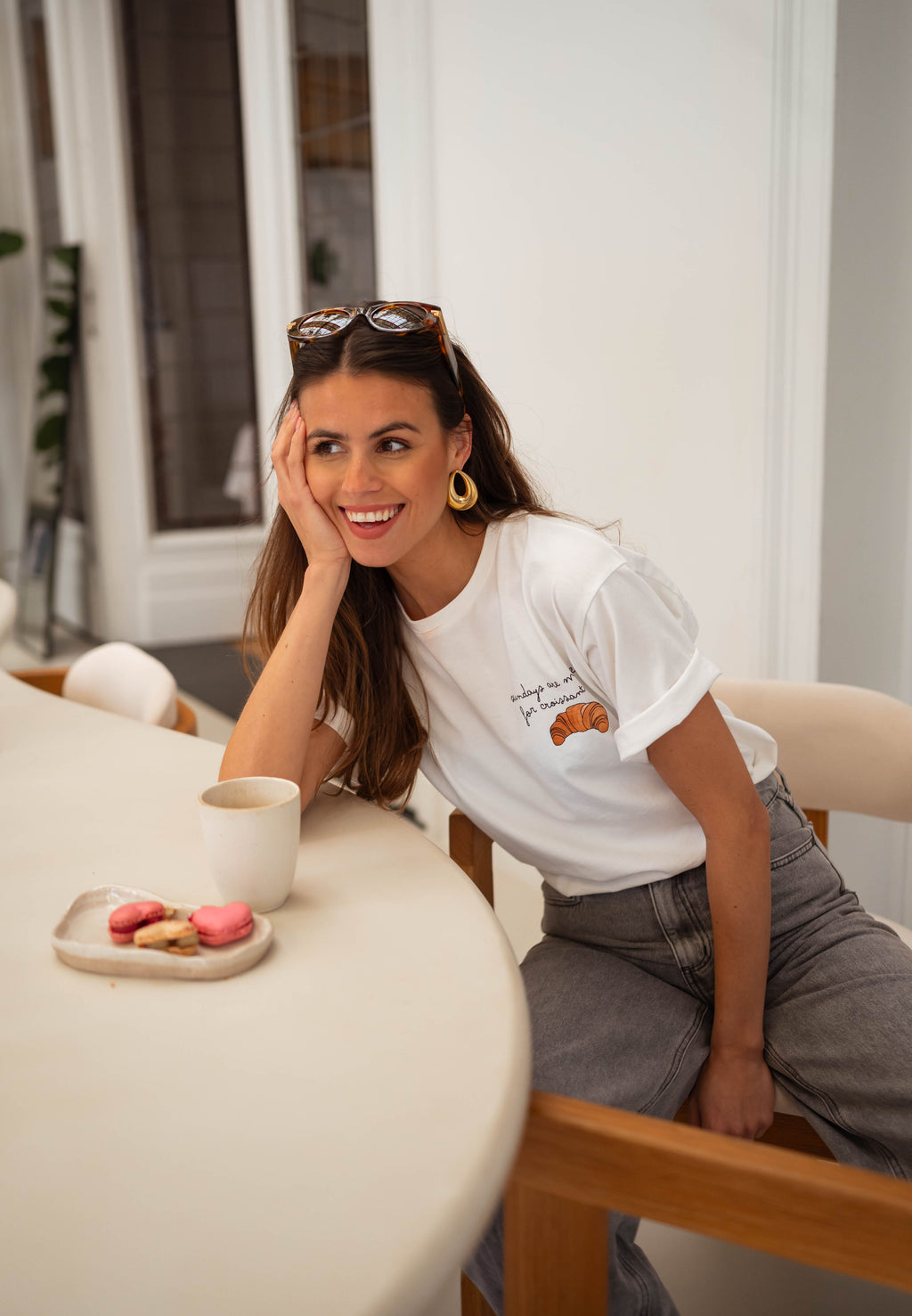 Croissant t-shirt - white