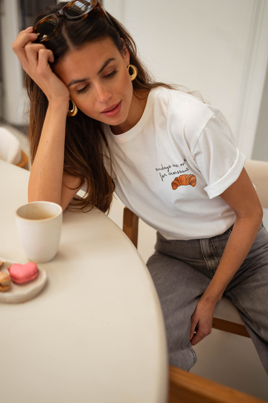 Croissant t-shirt - white