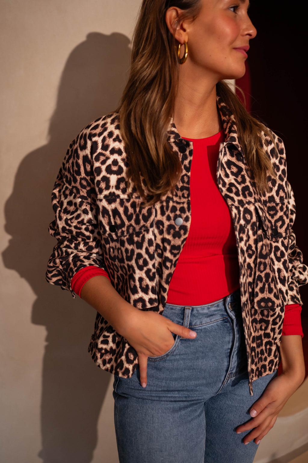 Bosco jacket - leopard denim