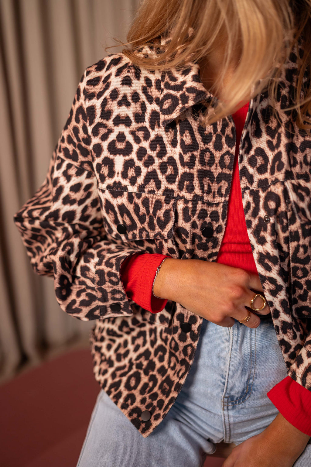 Bosco jacket - leopard denim