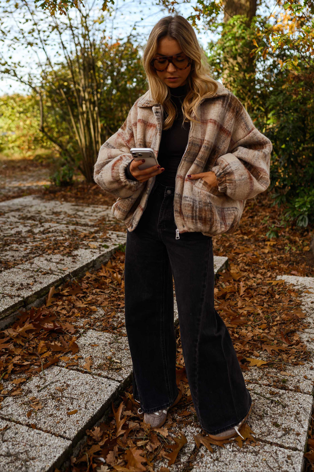 Veste Dawson - beige à carreaux