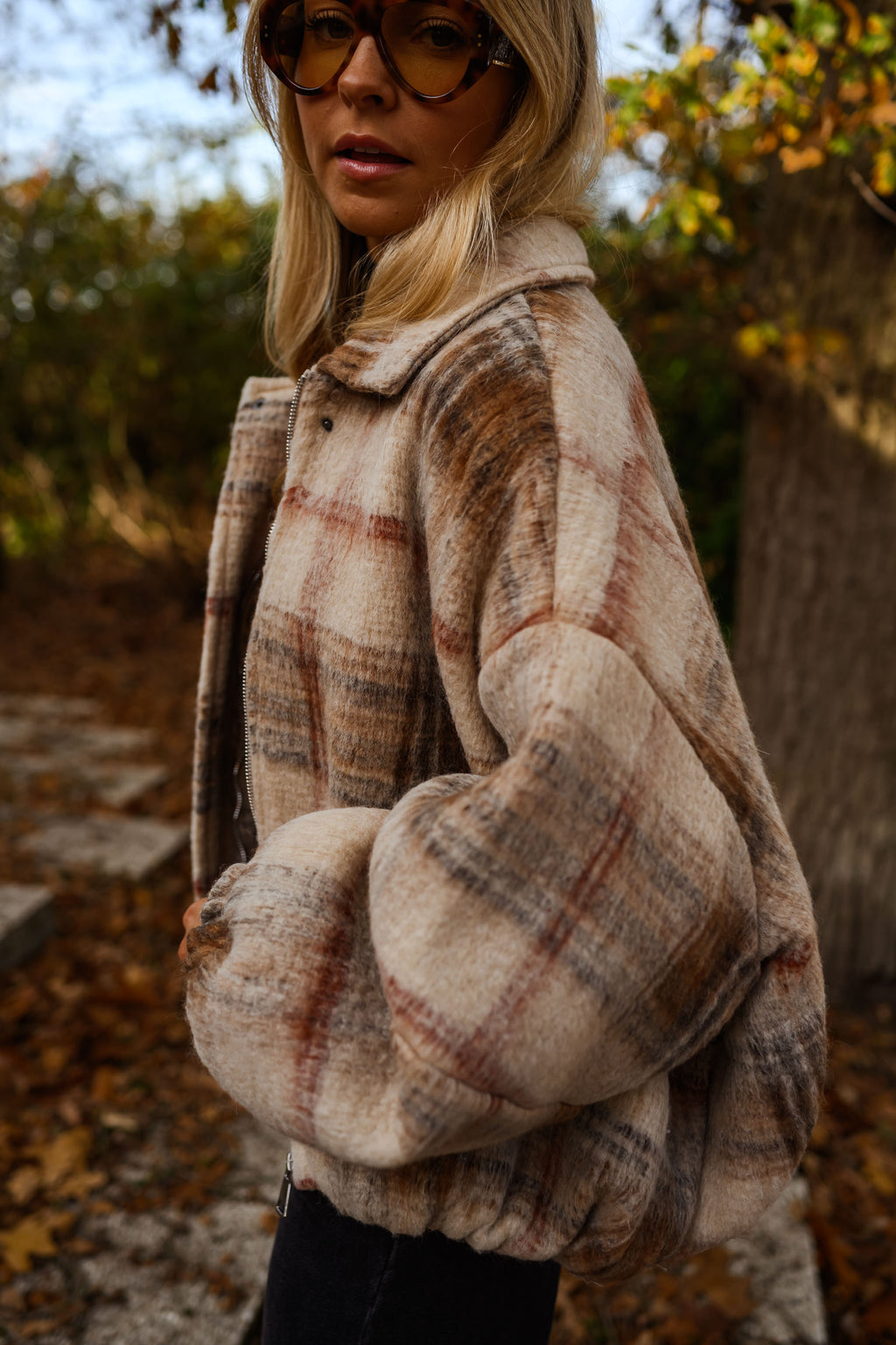 Veste Dawson - beige à carreaux