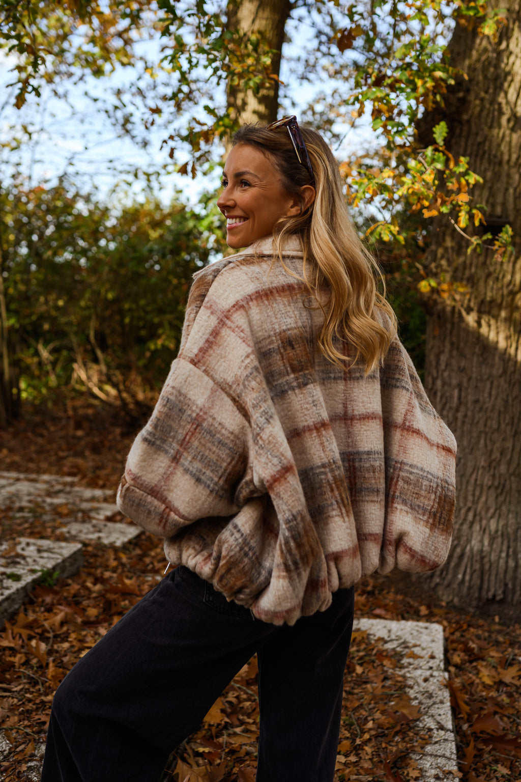 Veste Dawson - beige à carreaux