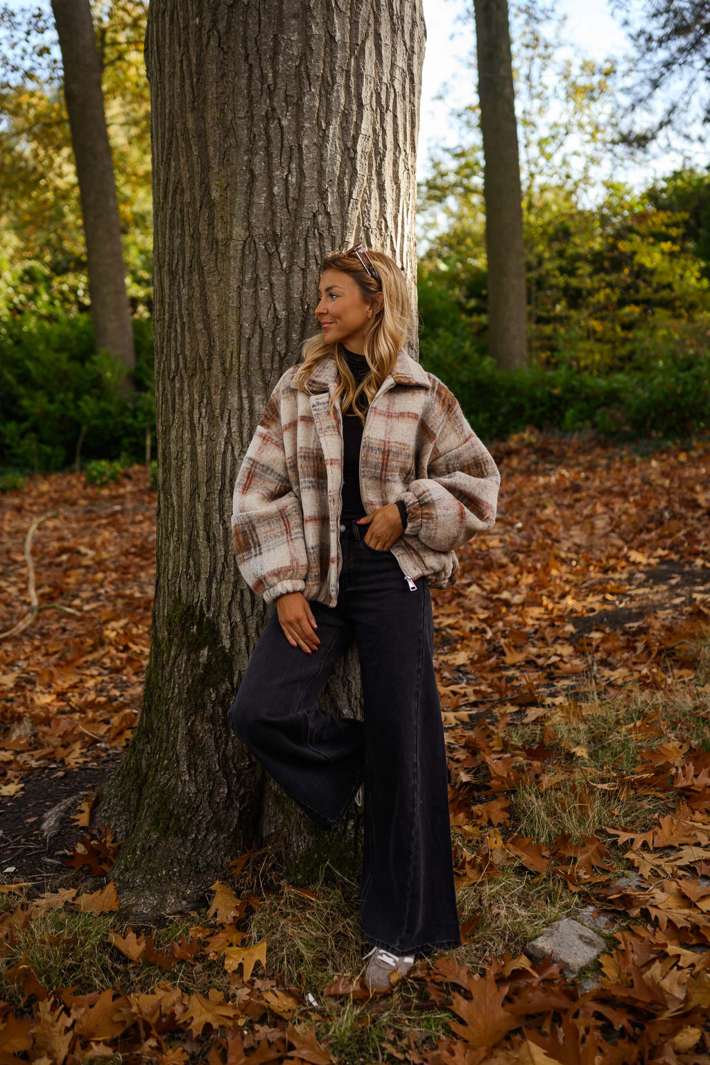 Veste Dawson - beige à carreaux