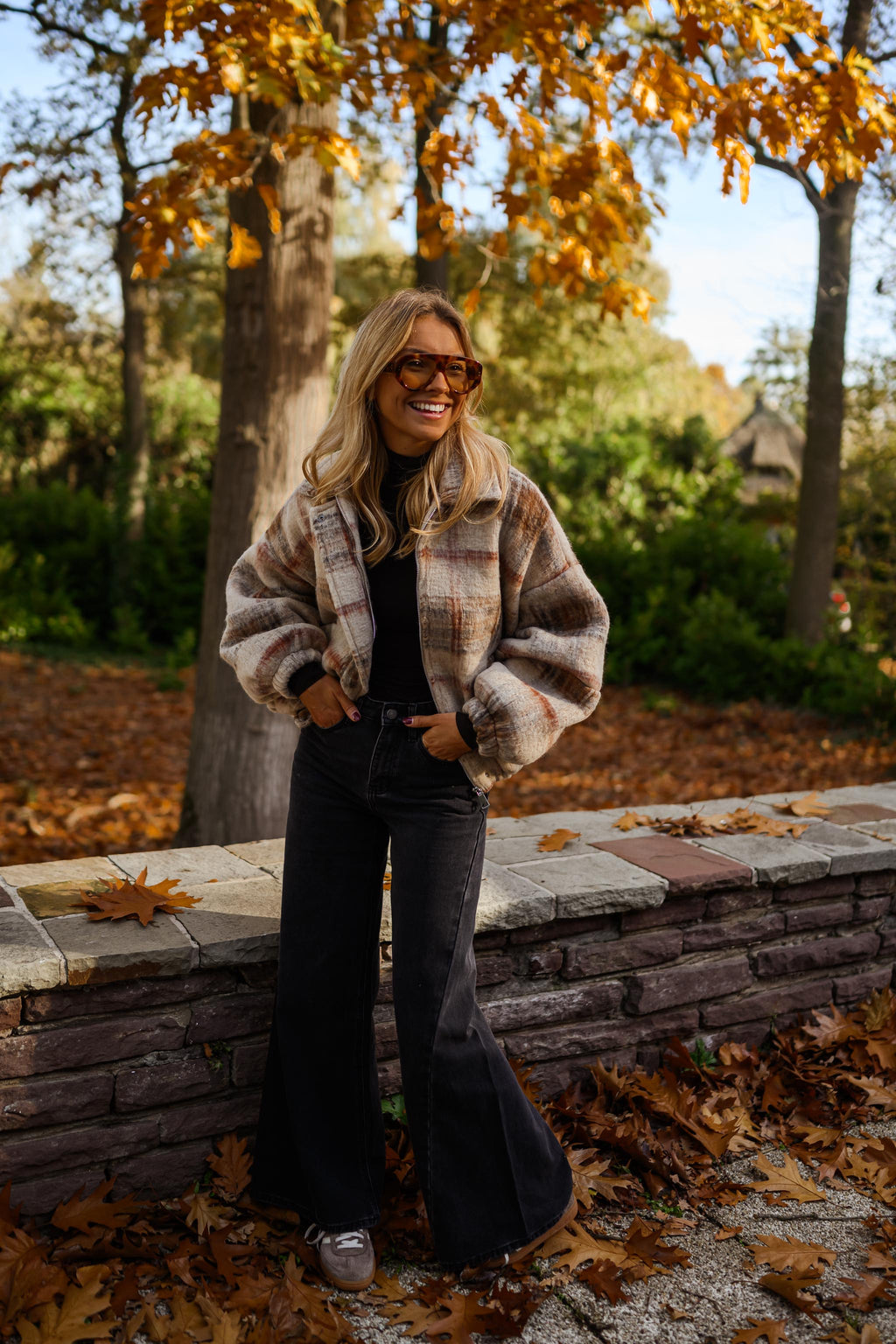 Veste Dawson - beige à carreaux