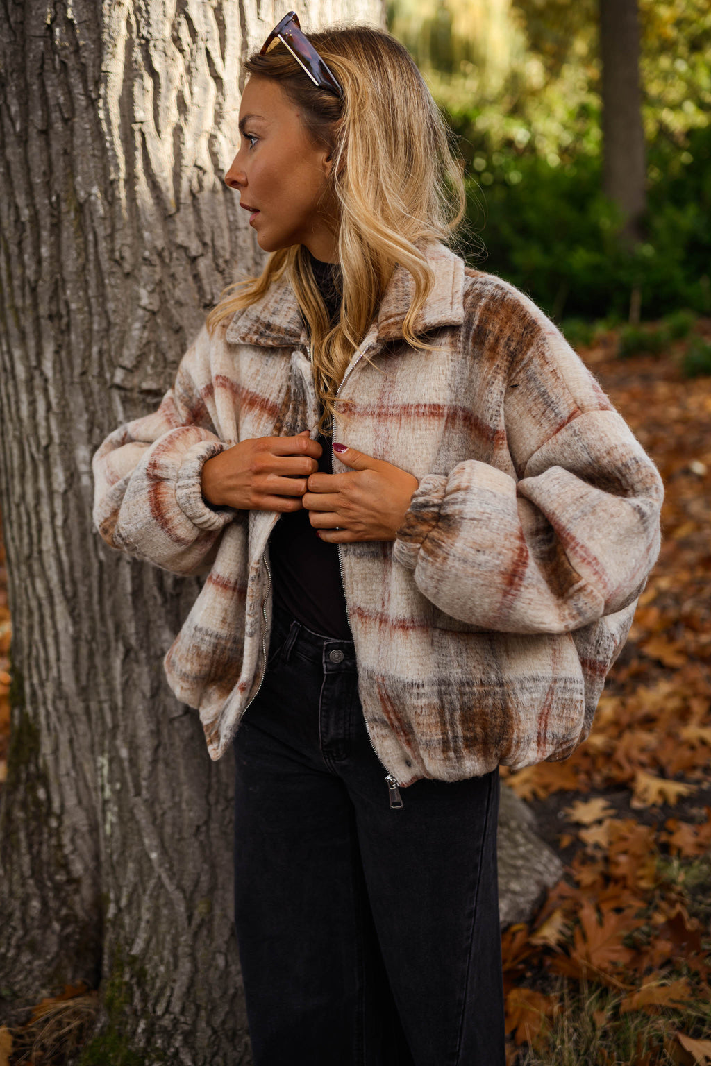 Veste Dawson - beige à carreaux