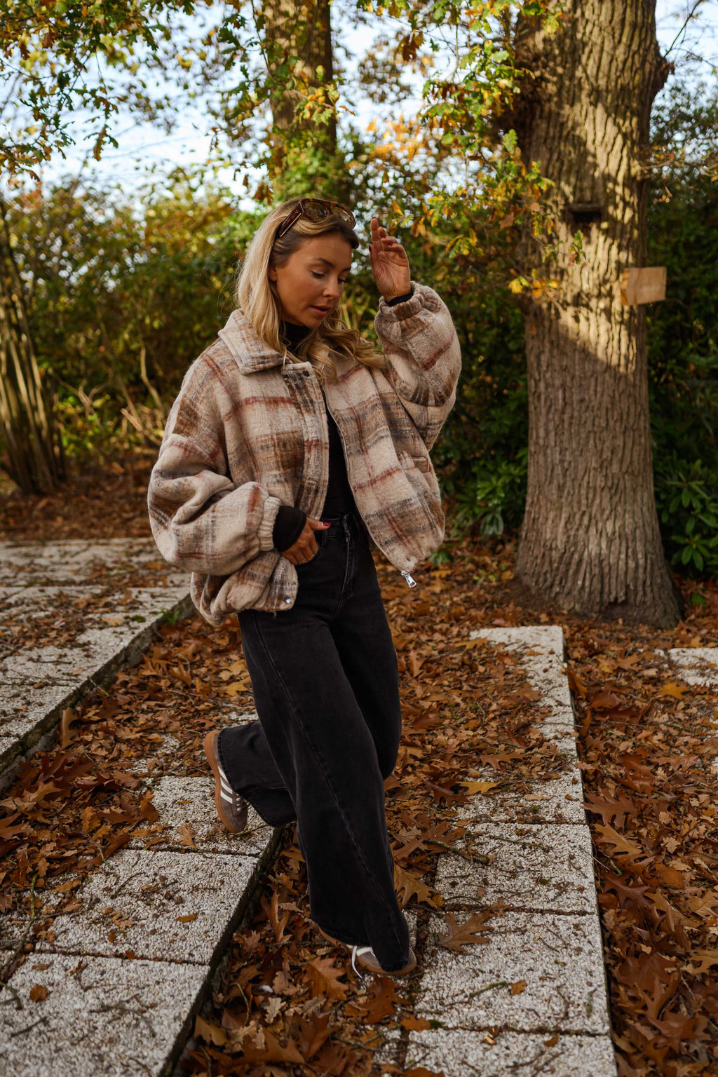 Veste Dawson - beige à carreaux