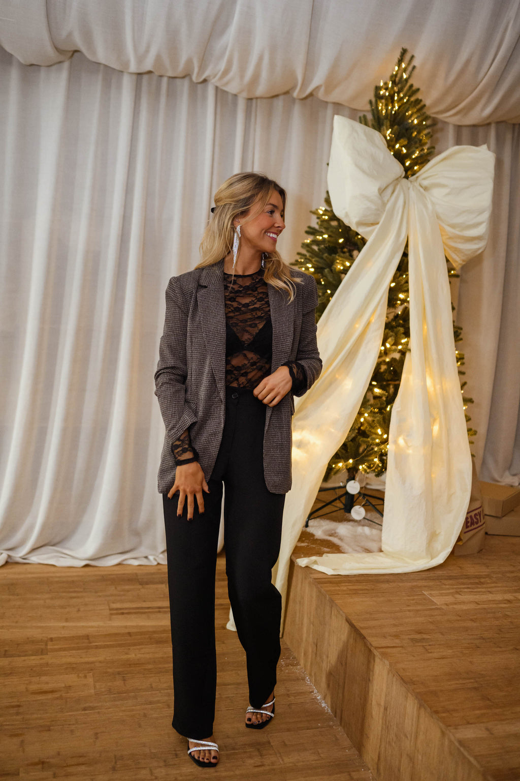 Veste Eloa - brune à carreaux