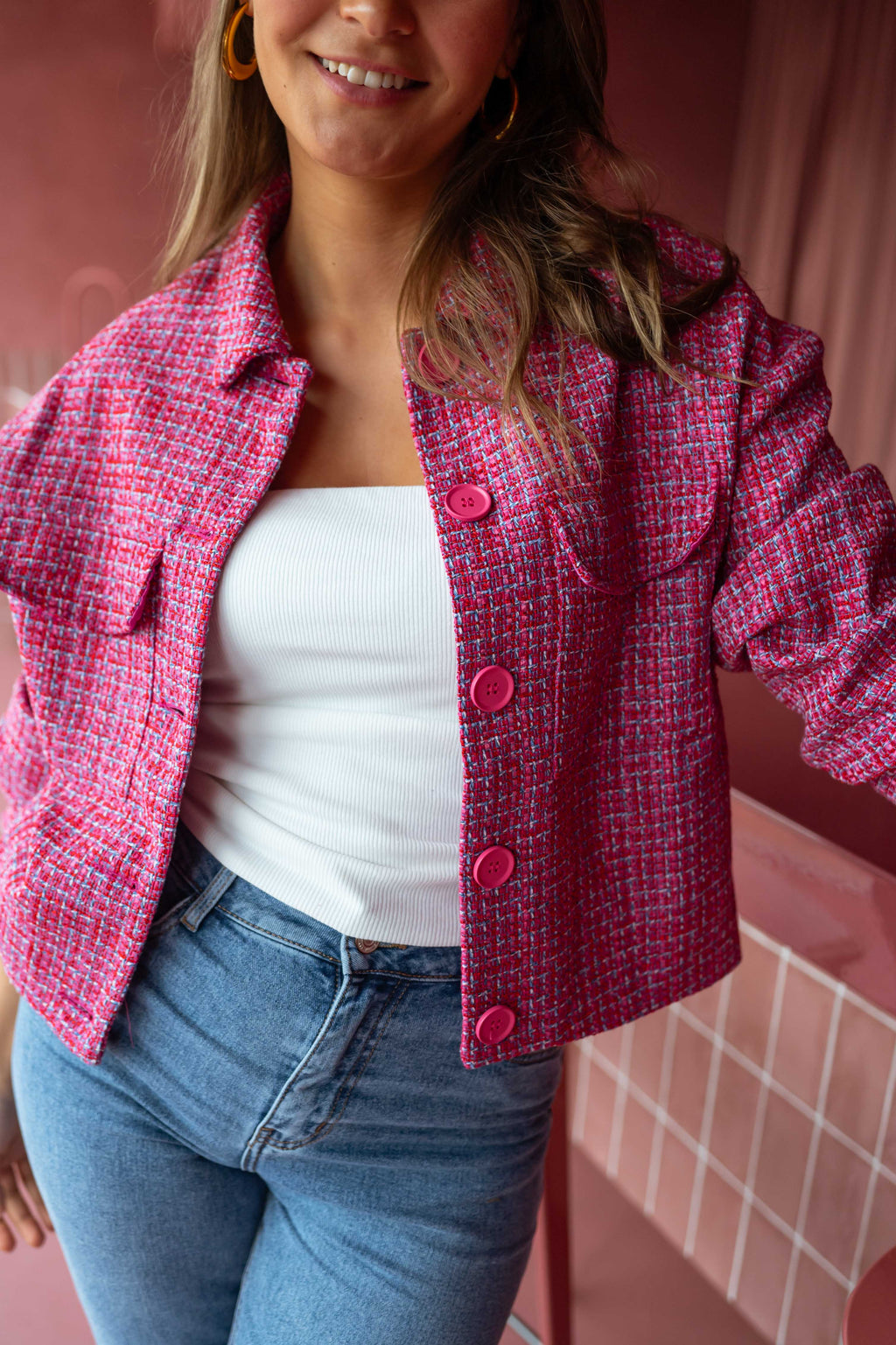 Joao jacket - pink tweed