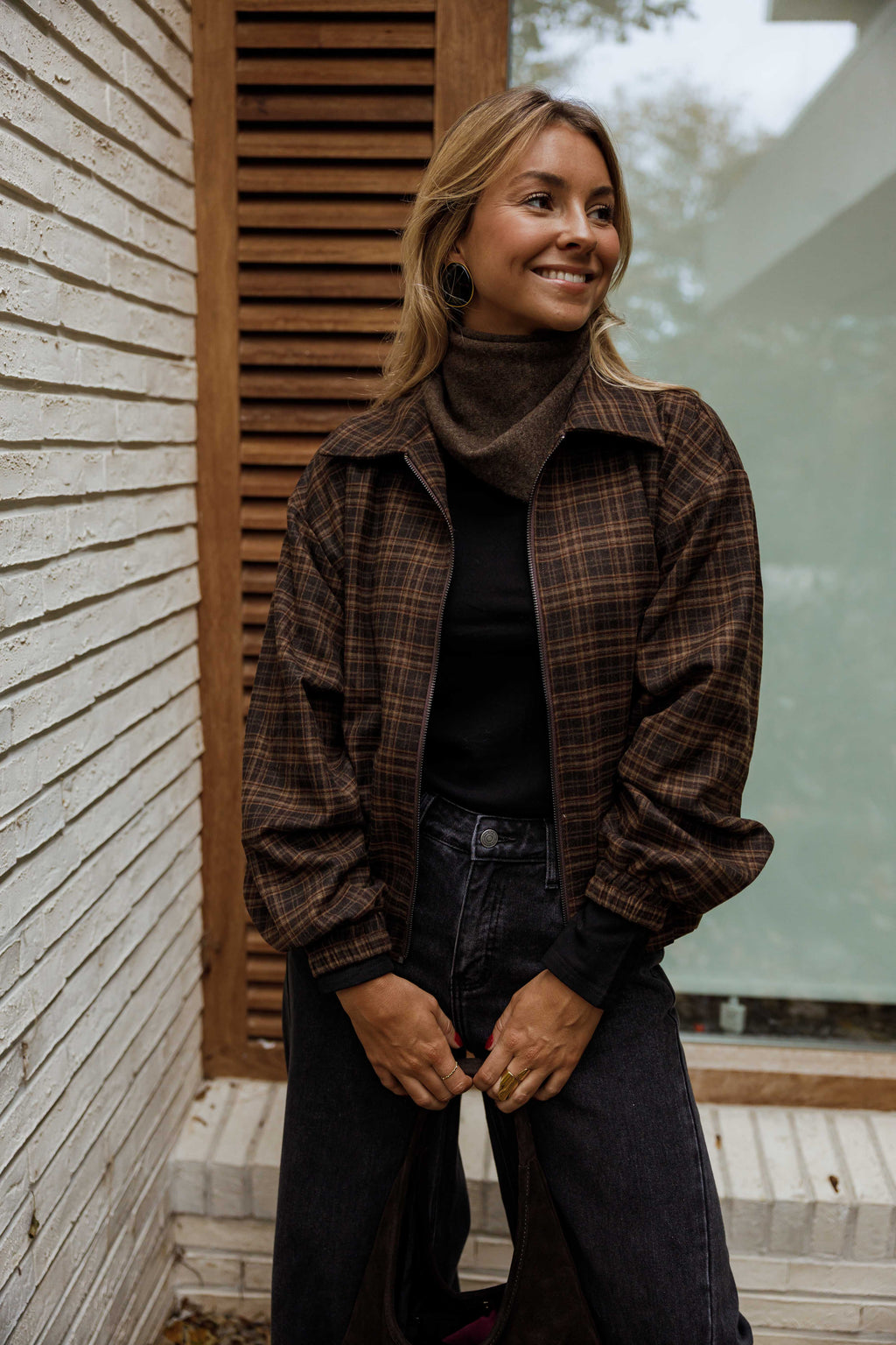 Veste Philipa - brune à carreaux