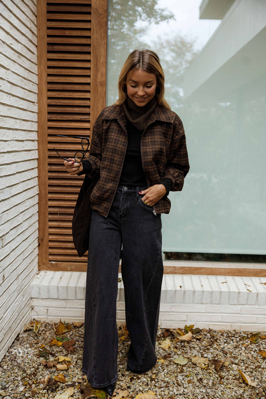 Veste Philipa - brune à carreaux