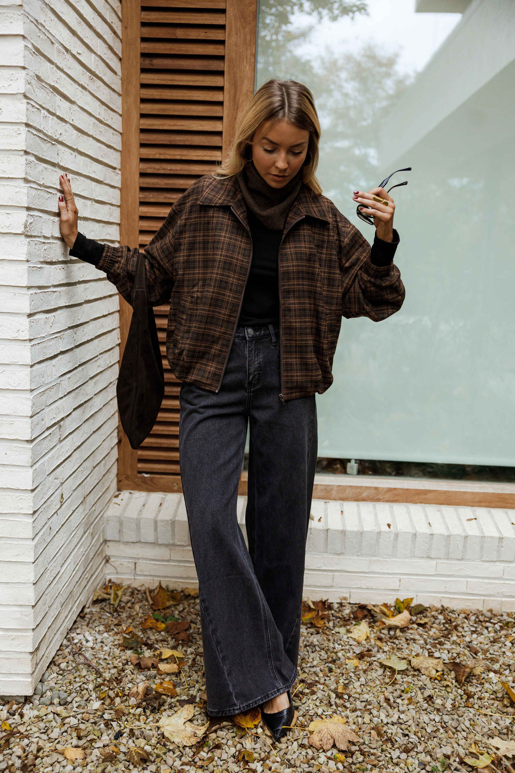 Veste Philipa - brune à carreaux