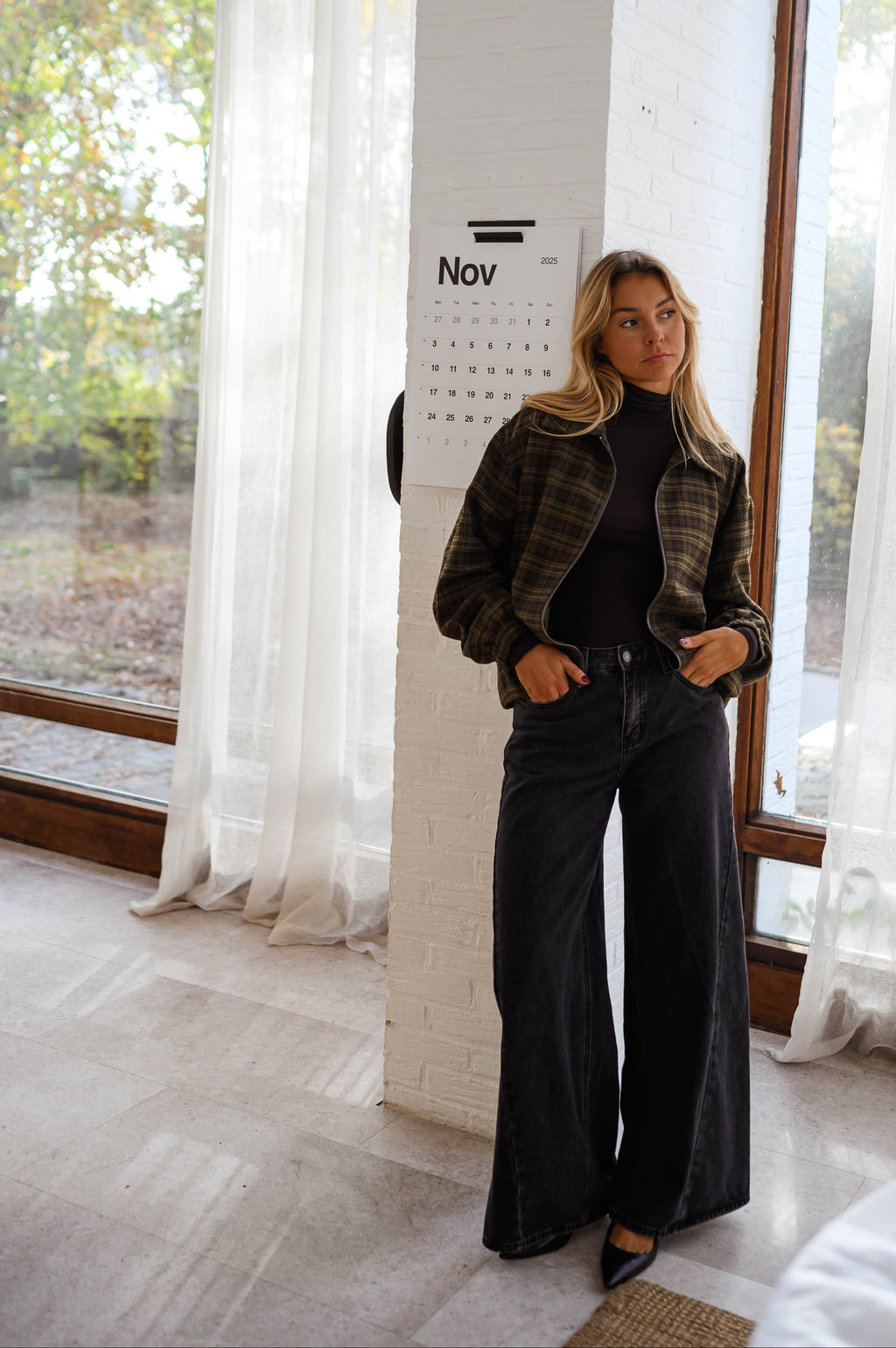 Veste Philipa - kaki à carreaux