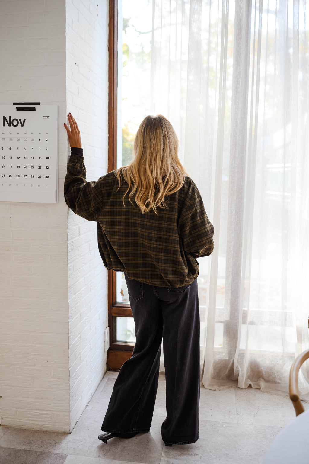 Veste Philipa - kaki à carreaux