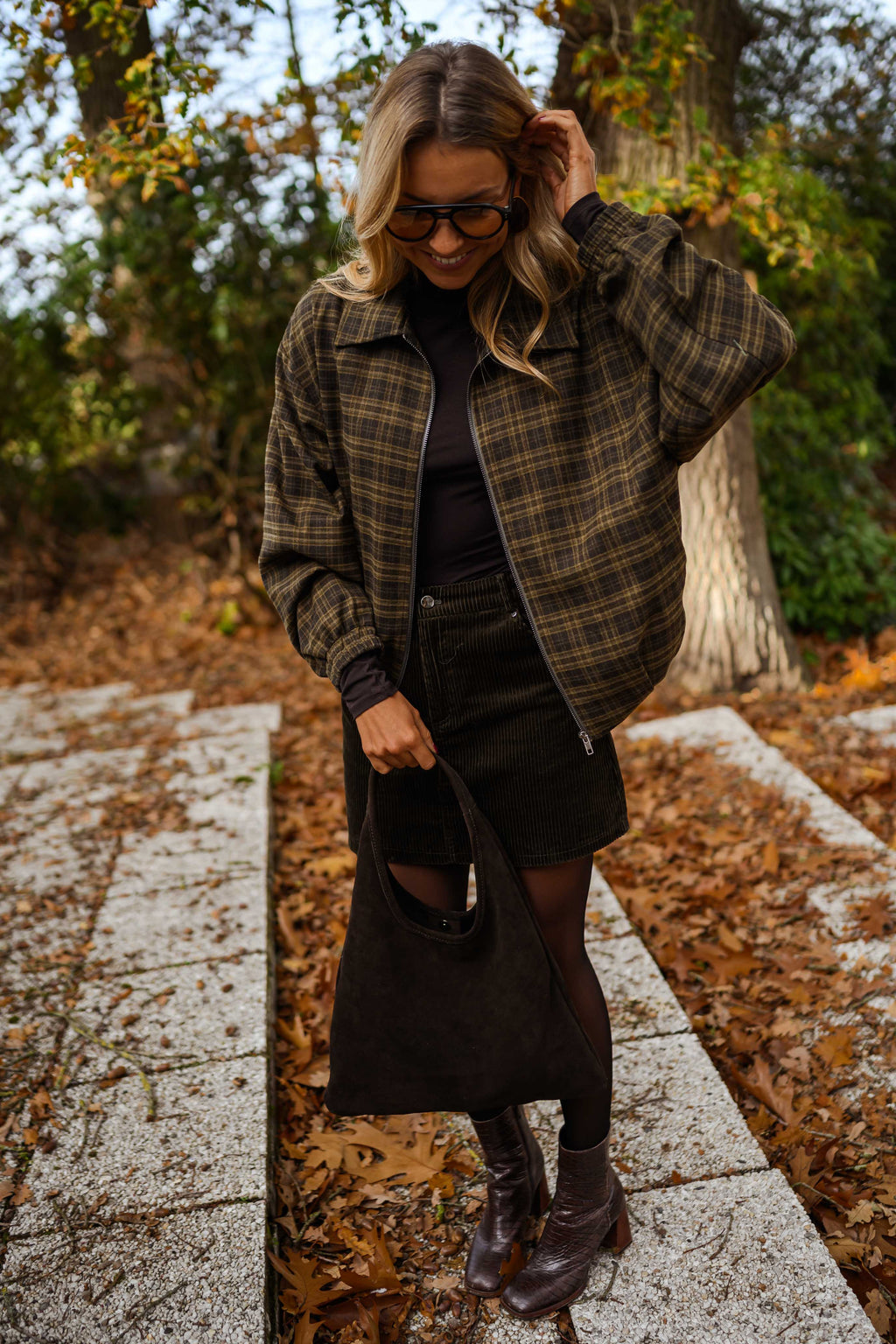 Veste Philipa - kaki à carreaux