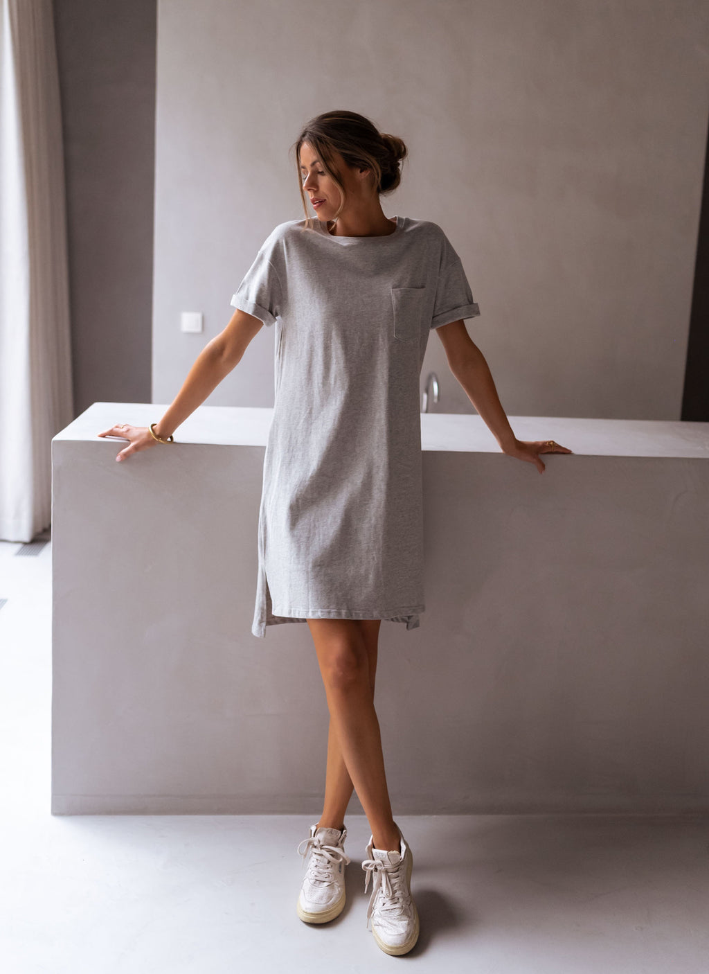 Dress t-shirt Adeline - grey
