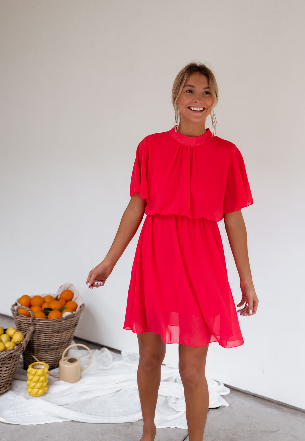 Dress Amandine - raspberry