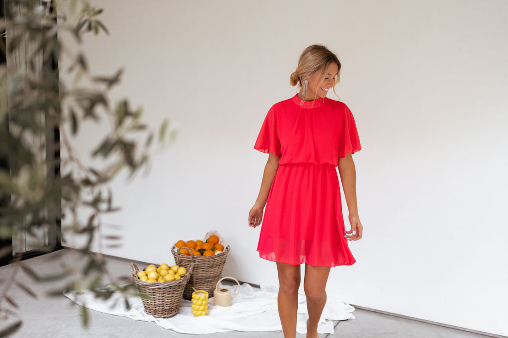 Dress Amandine - raspberry