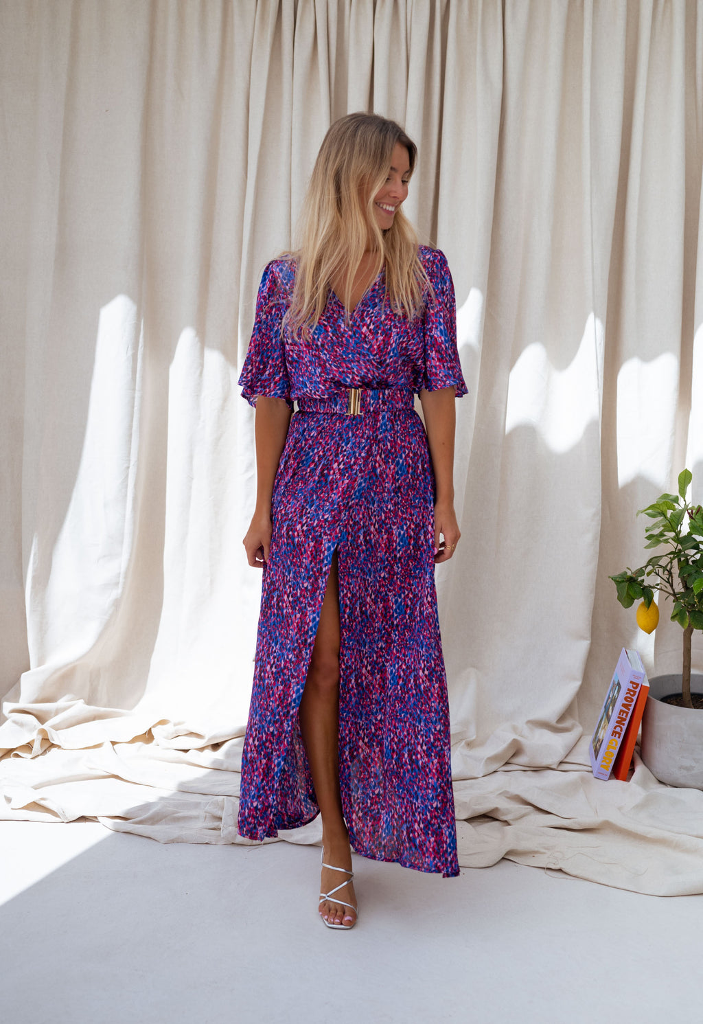 Robe Ariana - rose et bleu