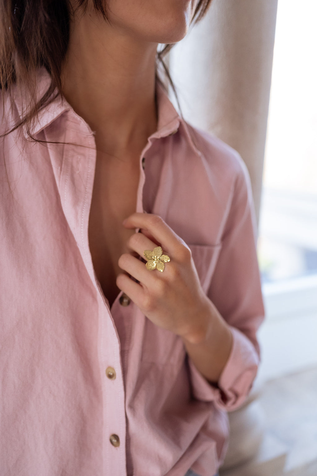 Ring Flower - Golden 
