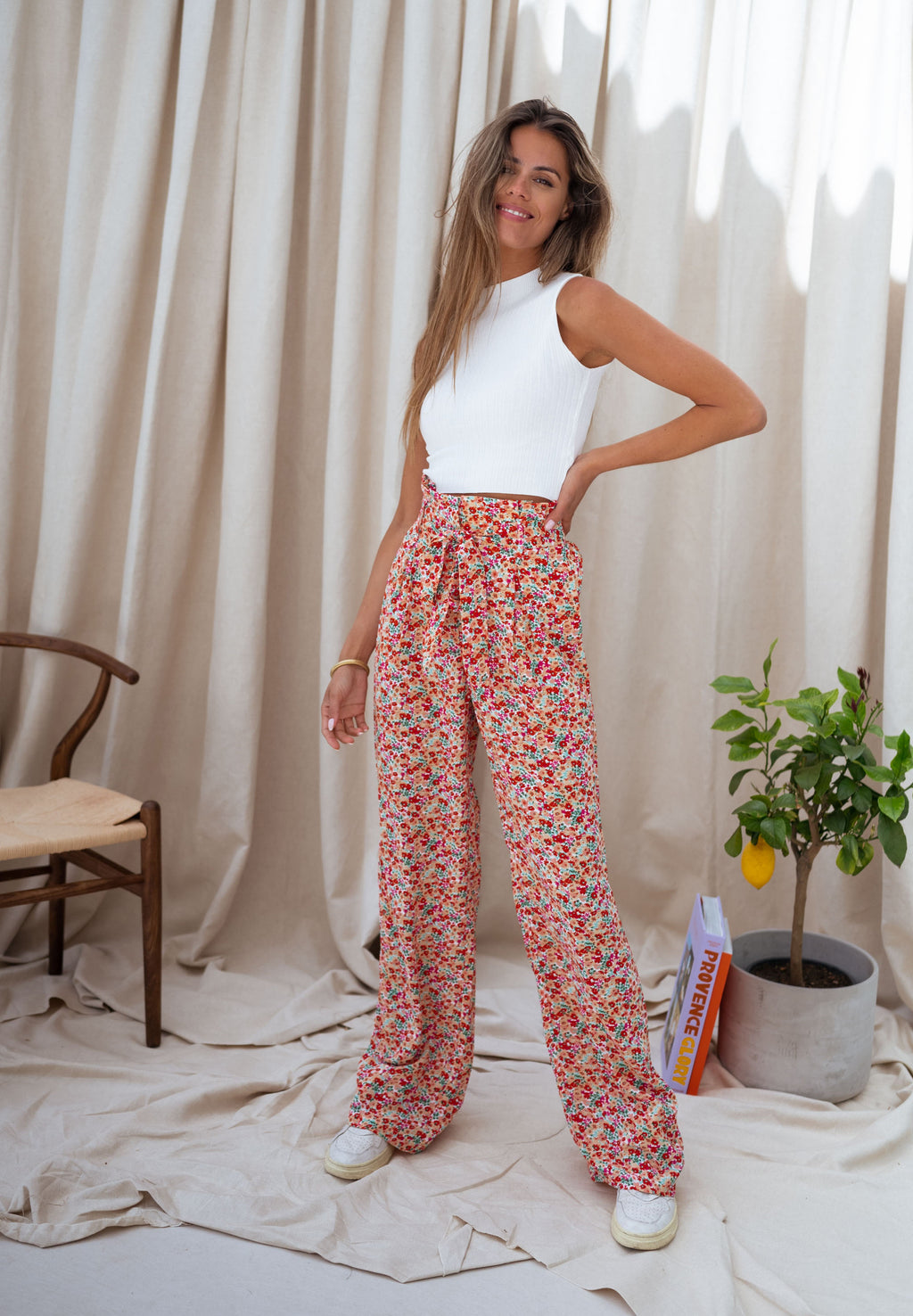 Pants Benito - flowered