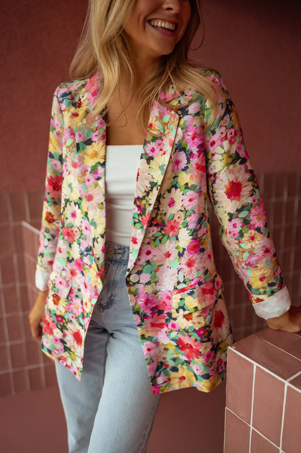 Blazer Loretta À Fleurs Fluide – Easy Clothes - Main Image