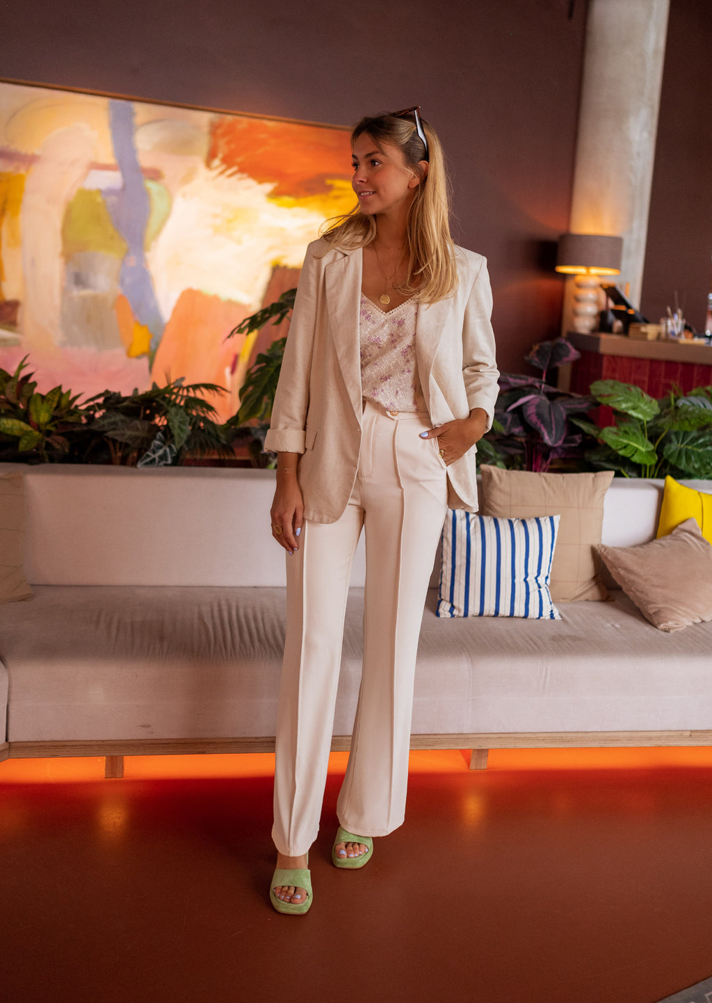 Blazer Océane - beige en lin