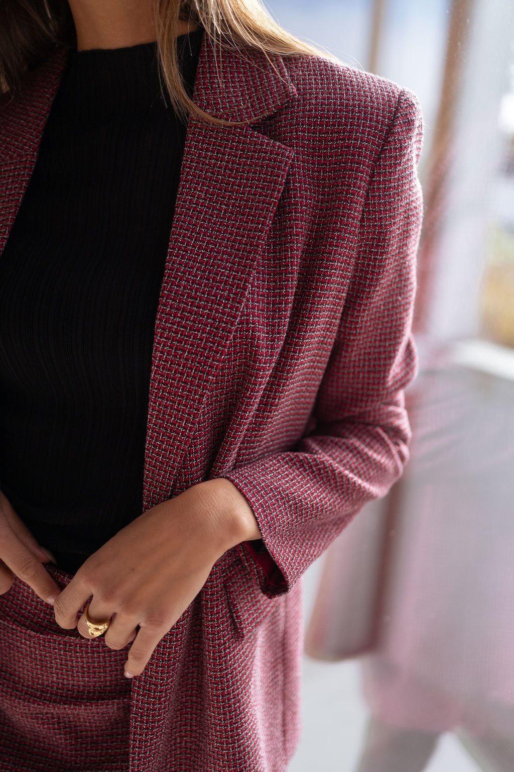 Veste Eloa - rouge à carreaux