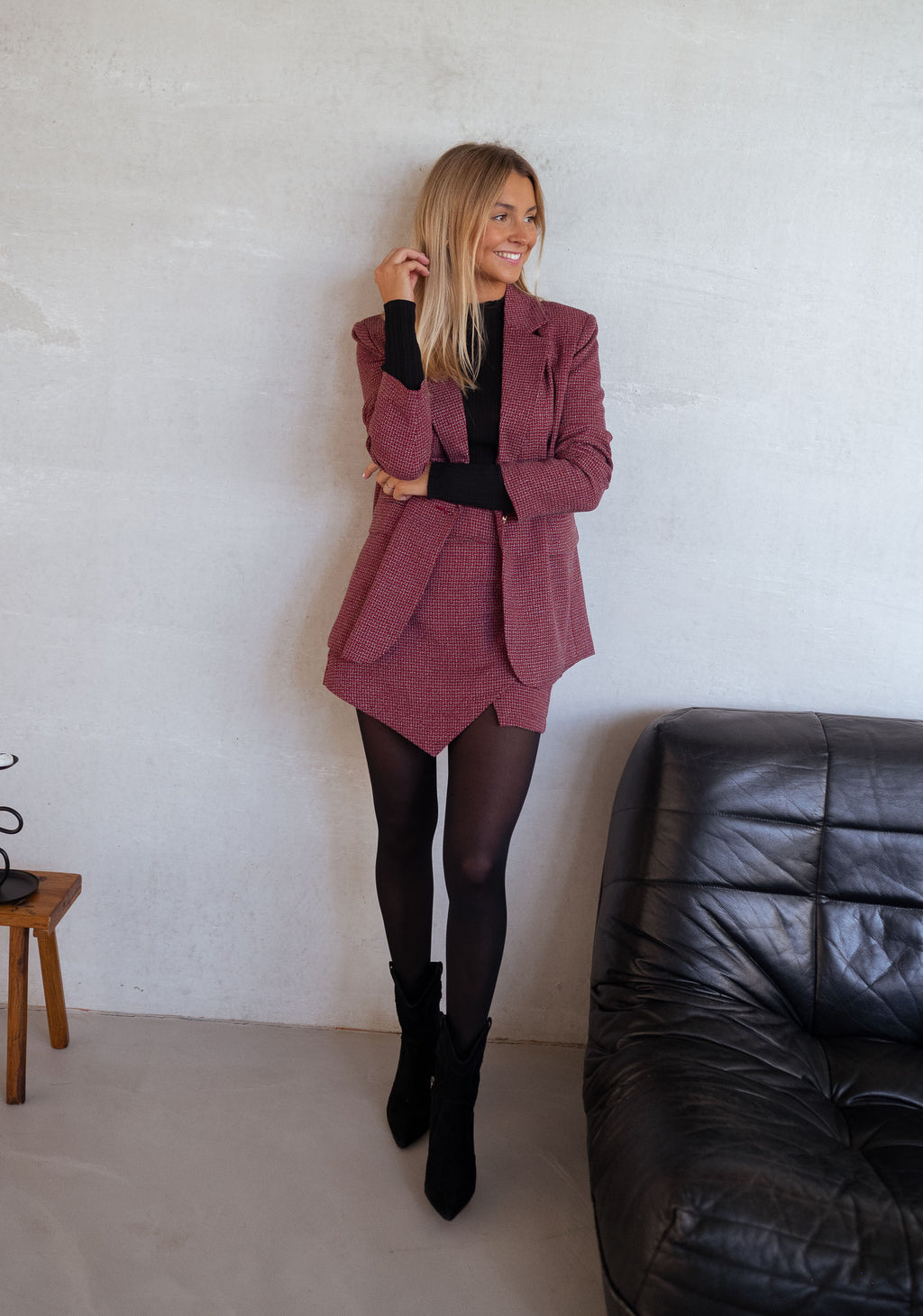 Veste Eloa - rouge à carreaux