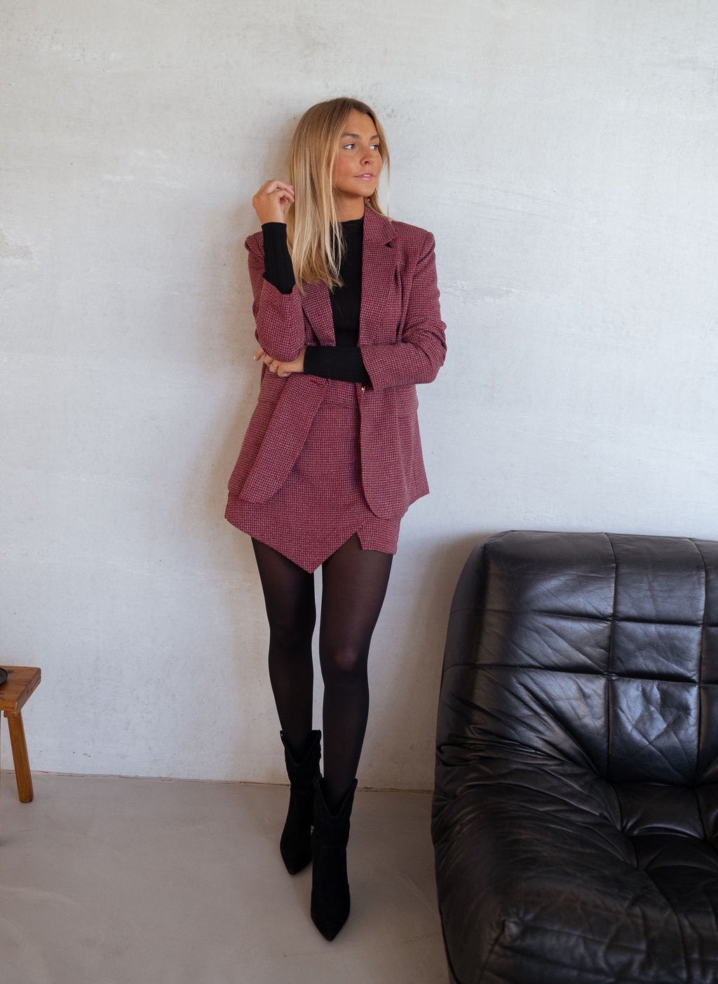 Veste Eloa - rouge à carreaux