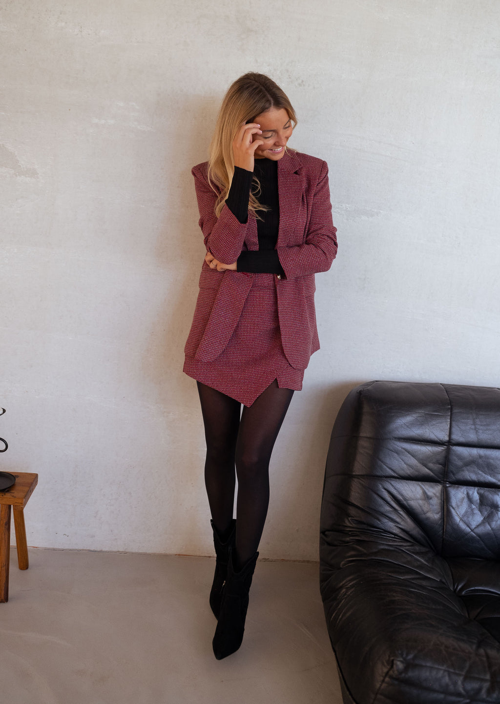 Veste Eloa - rouge à carreaux