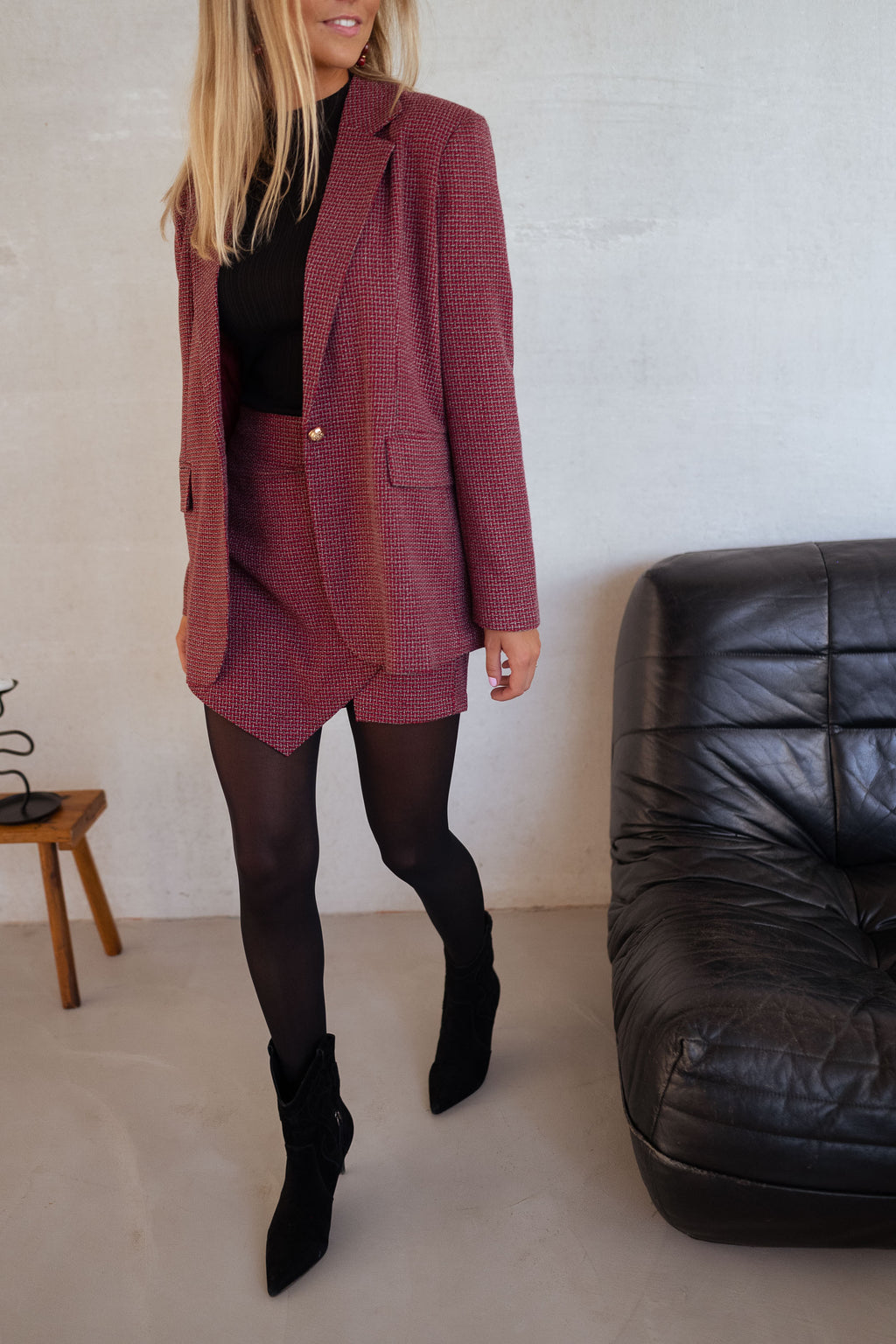 Veste Eloa - rouge à carreaux