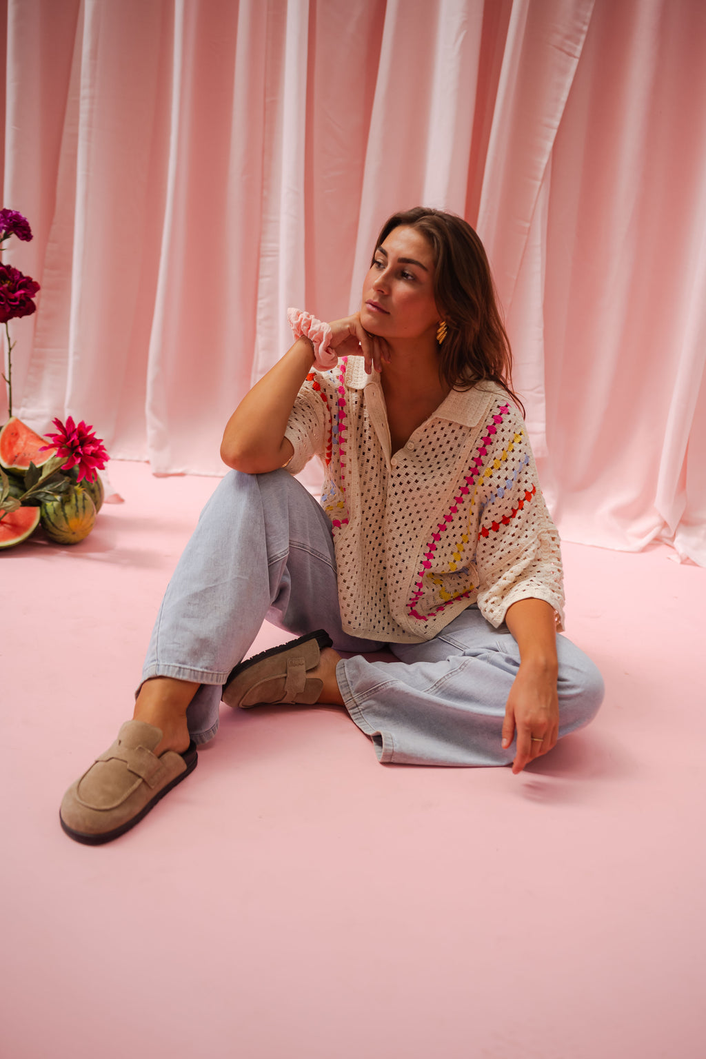 Blouse Maella - écrue en crochet