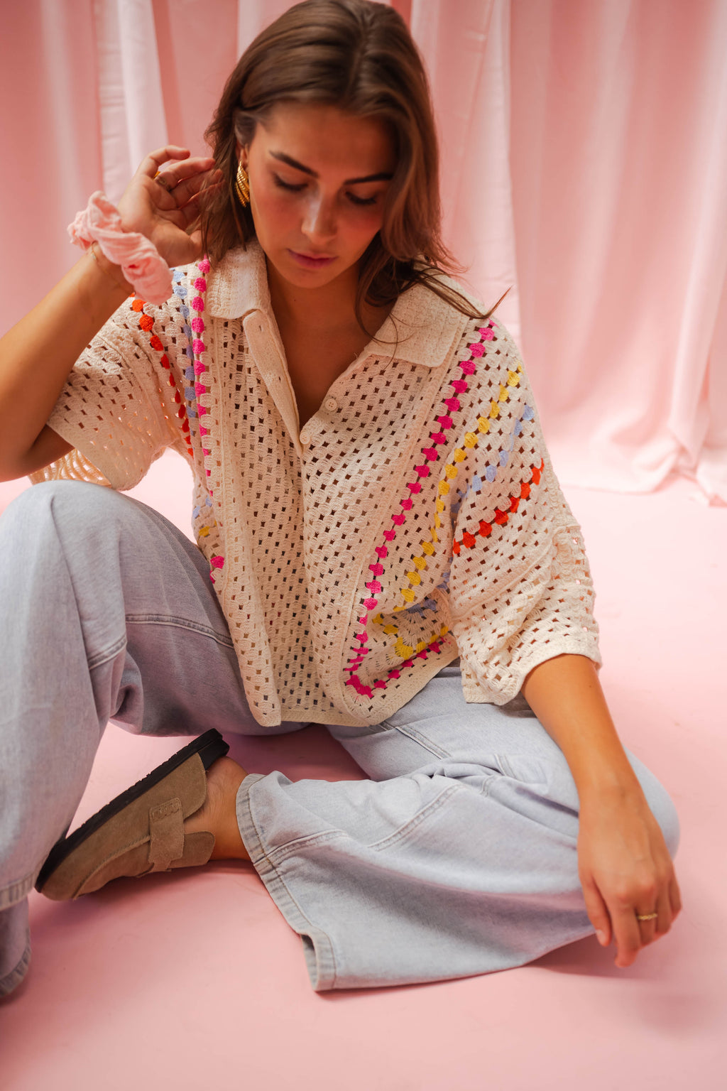 Blouse Maella - écrue en crochet