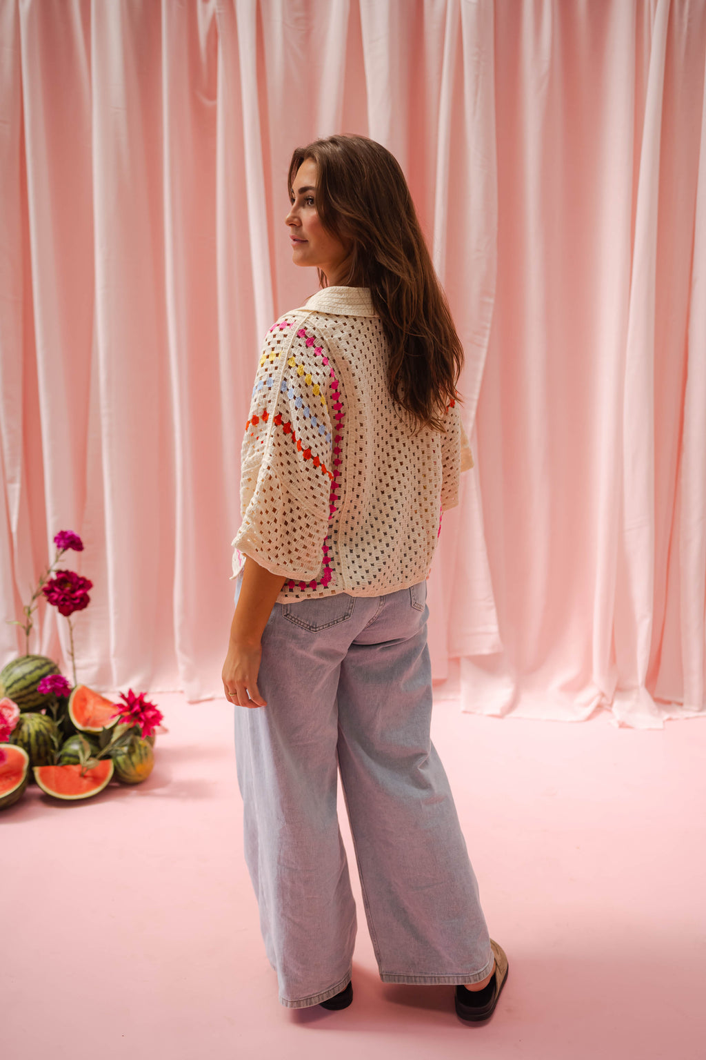 Blouse Maella - écrue en crochet
