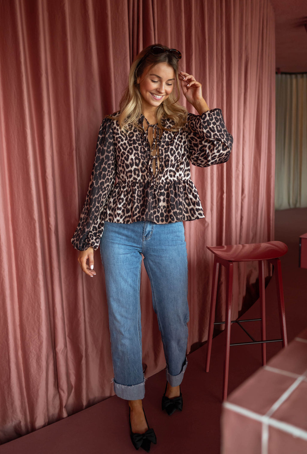 Maité blouse - leopard