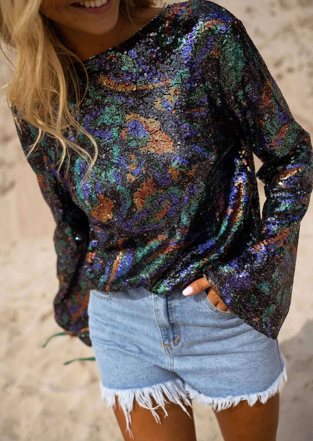 Selma Creation blouse - Glittery colours