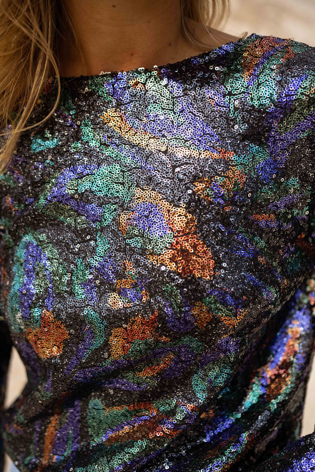 Selma blouse CREATION - With colored glitter 