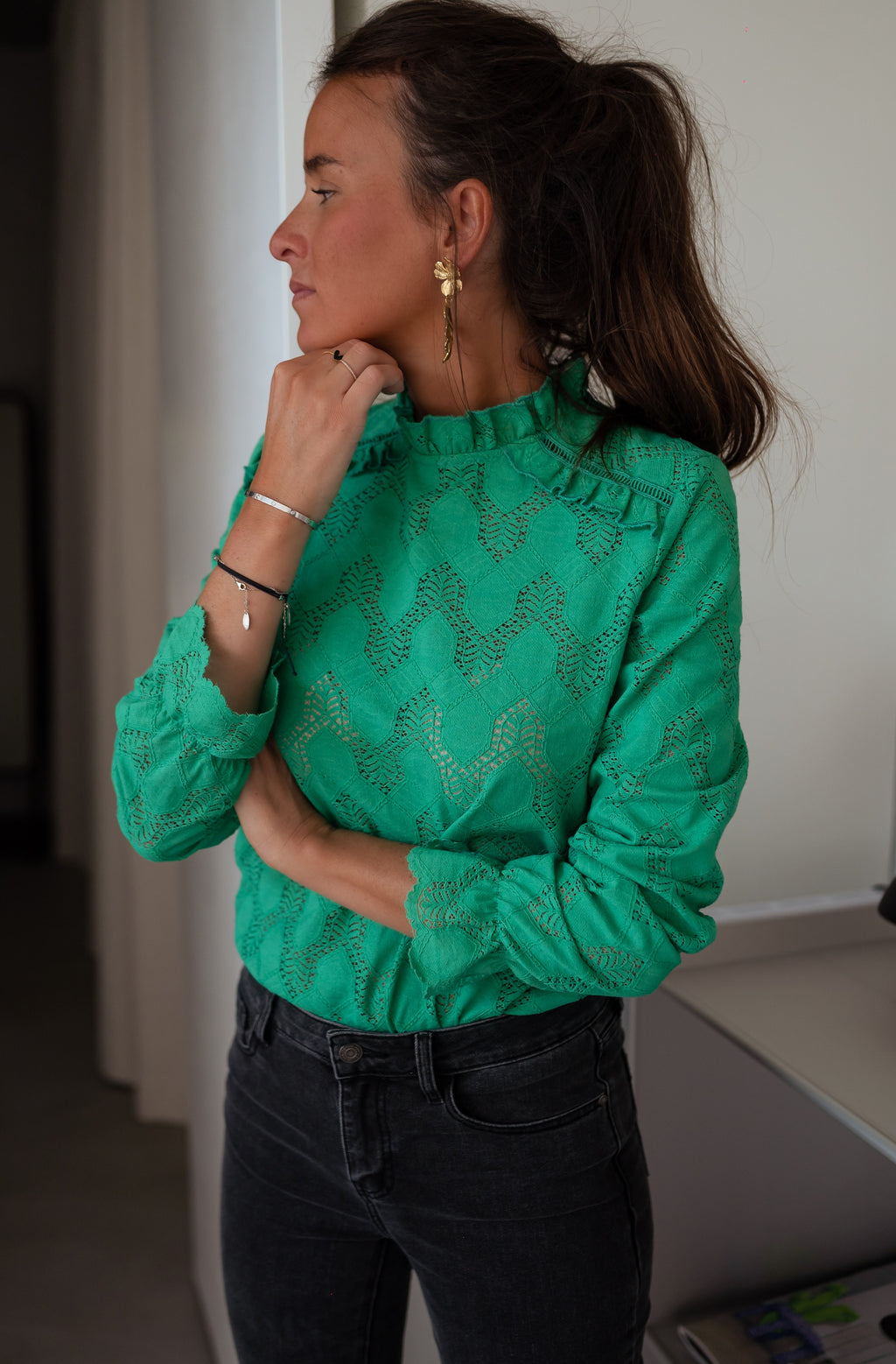 Walker blouse - green