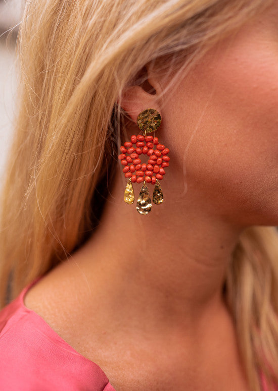 Nitra earrings - terracotta