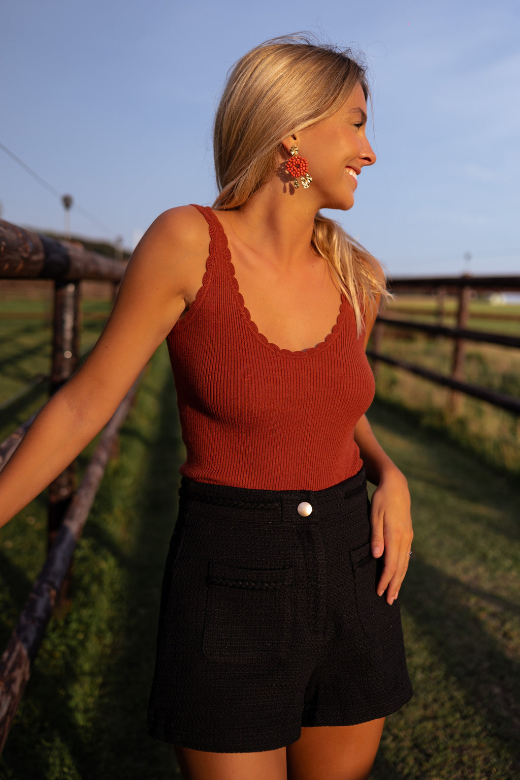 Nitra earrings - Terracotta