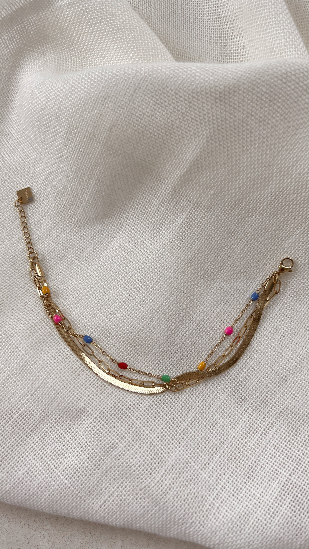 Edona bracelet - Golden and multicolored